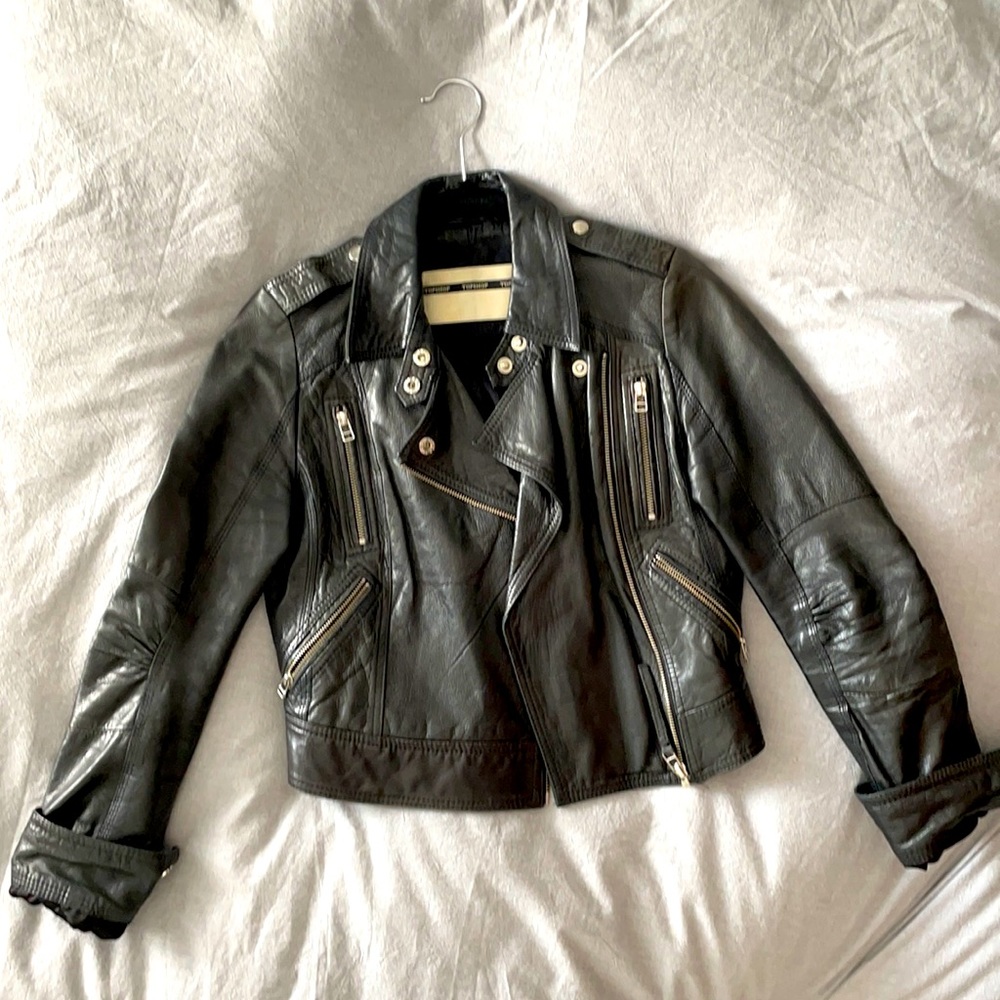 Topshop leather motorcycle jacket